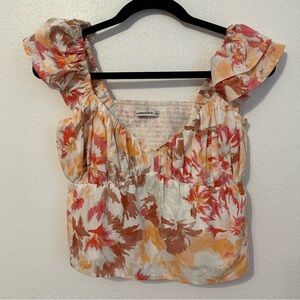 Abercrombie Ruffle Cropped Tank Top
